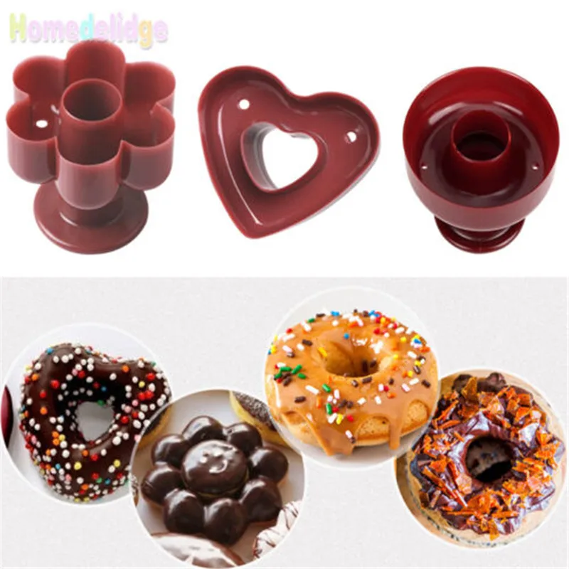 

Convenient Practical Shape Donut Maker Cookies Cutter Pastry Pudding Cake Decor DIY Silicone Mold Mould Tool Home Bakeware mold