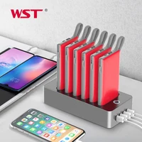 WST New Arrival Portable Power Bank Charger Station Multifunction 6PCS 10000mAh External Battery for Bussiness and Public