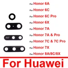 Стеклянный объектив задней камеры для Huawei Honor 6A 6X 6C 7A 7C 7X, стеклянная крышка объектива для Honor Play 6C 7A 7C Pro, клейкий клей для камеры