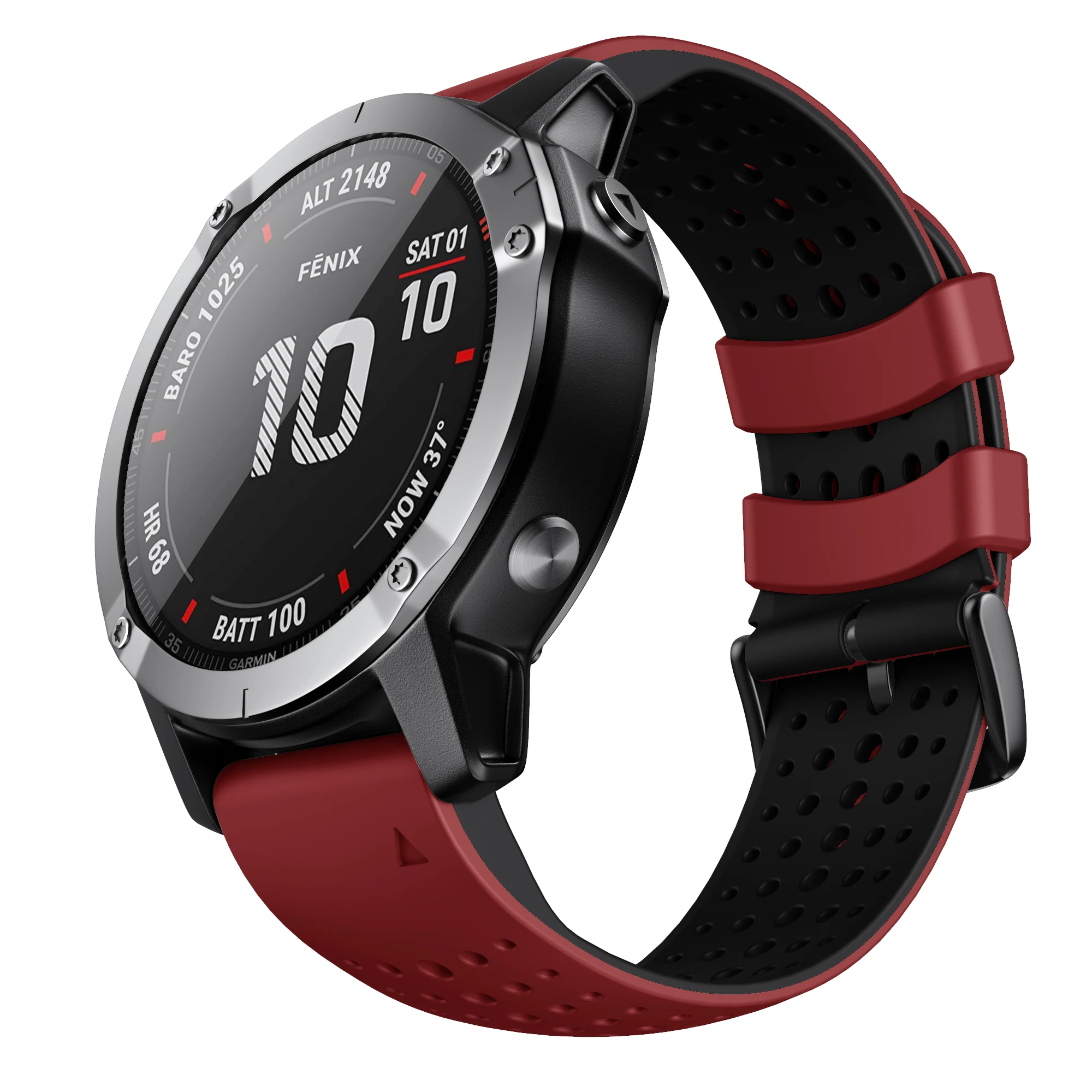 

Мягкий силиконовый двухцветный сменный ремешок для часов Garmin Fenix 6X 5X 6X Pro 5X Plus 26 мм, удобный спортивный ремешок для часов для мужчин и женщин