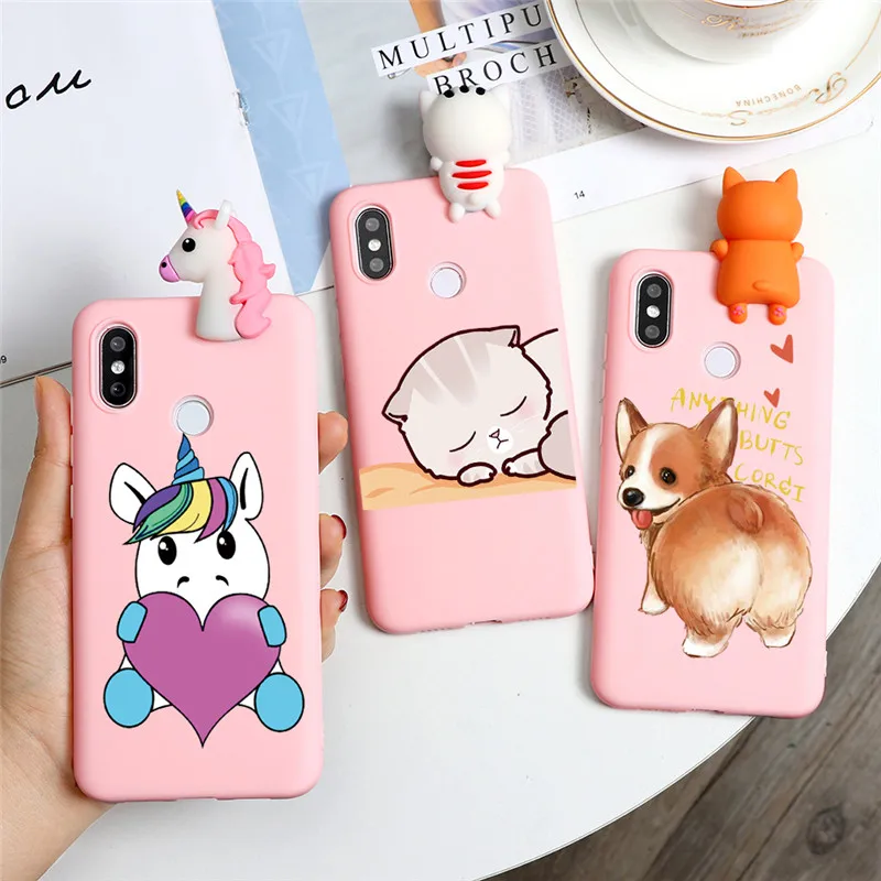 3D кукла Cute Animals чехол для Xiaomi реого Примечания 6 5 8 Pro еТ 7S S2 У2 Mi A3 A1 A2 5X 6X Lite 8X 9 SE CC9 CC9e