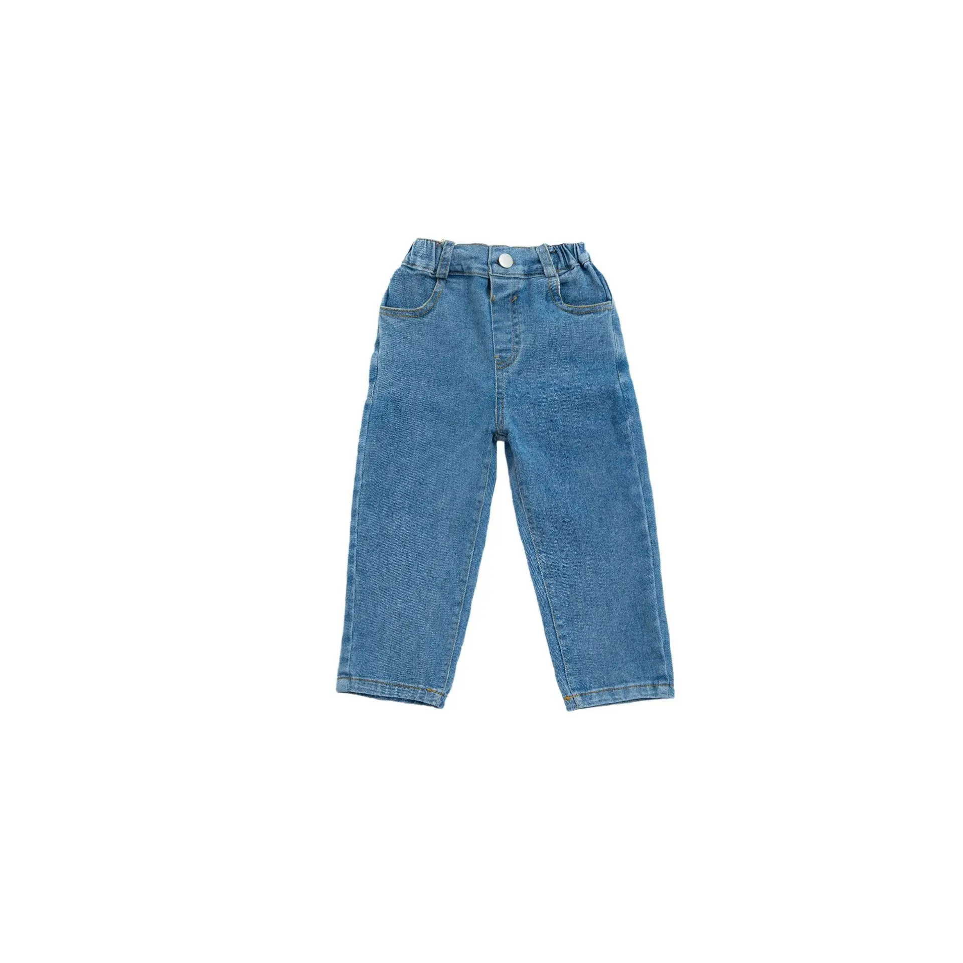 Детские эластичные джинсы на весну и осень корейские длинные брюки для мальчиков