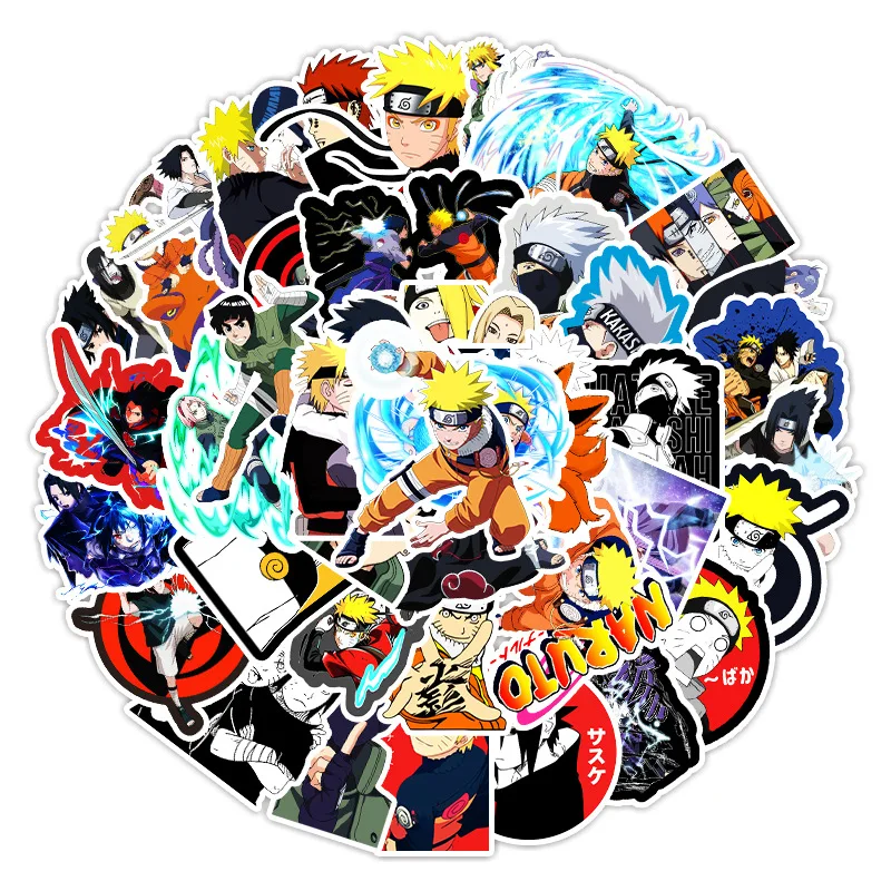 

20/30/54PCS Cartoon Anime Naruto Cute Stickers Fridge Scrapbook Decals Waterproof DIY Kawaii Graffiti Deco Sticker Kids Toy Gift