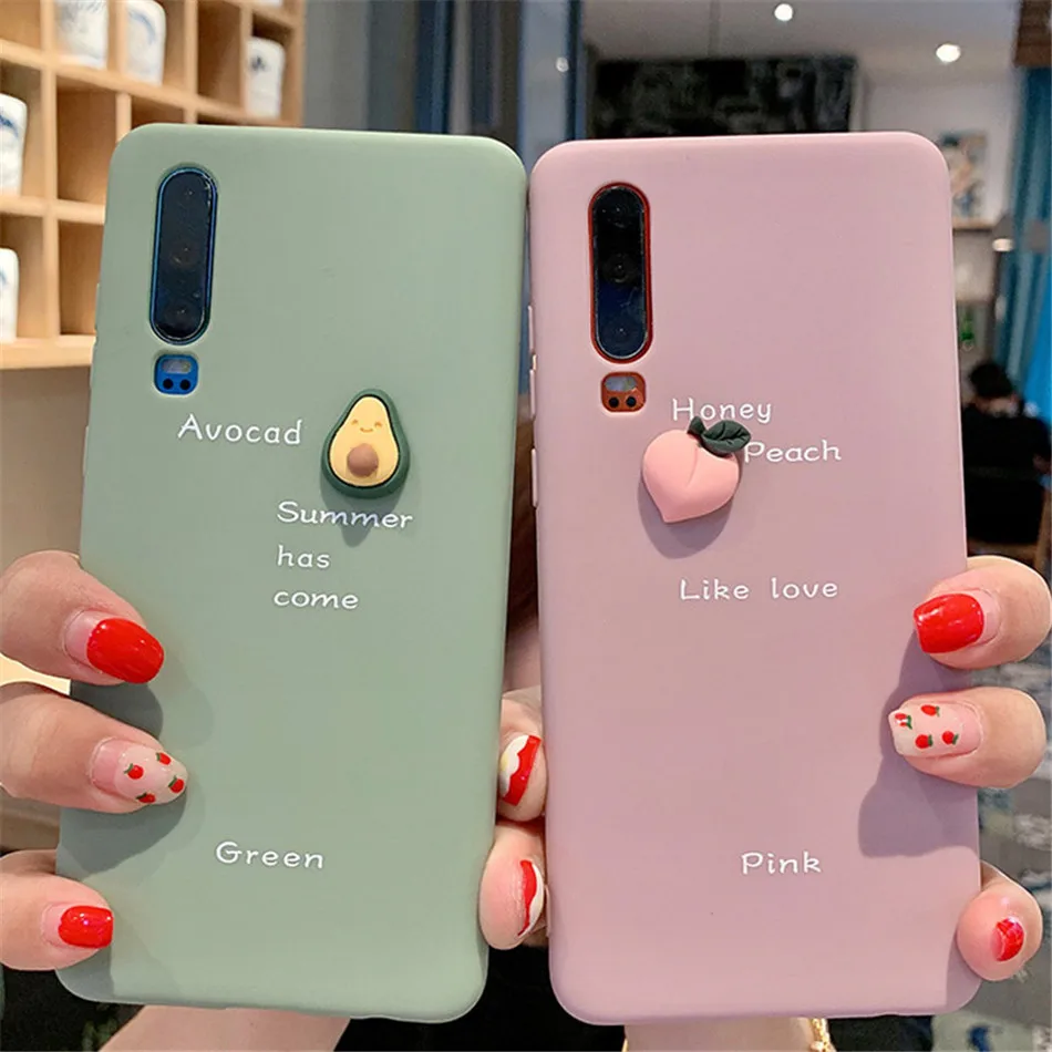 IPWSOO мультяшный 3D чехол для телефона с авокадо для huawei P30 Pro P20 mate 20 Nova 4 5i Honor 10 20 8X 9X Мягкий ТПУ силиконовый чехол Fundas