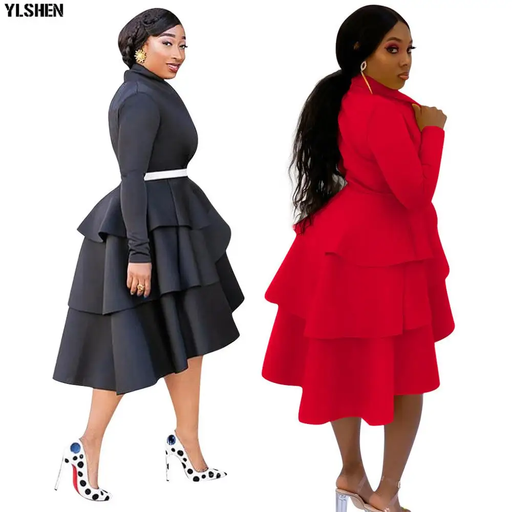 

2020 African Dresses for Women New Dashiki Africa Dress African Clothes Fashion Falbala Evening Dress Robe Africaine Femme 2020