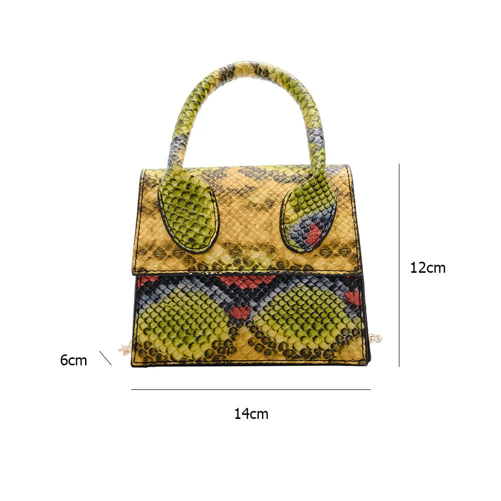 

Retro Serpentine Pattern Small Purses And Handbags For Women Snake Embossed Chain Casual Shoulder Messenger Bag Mini Satchels