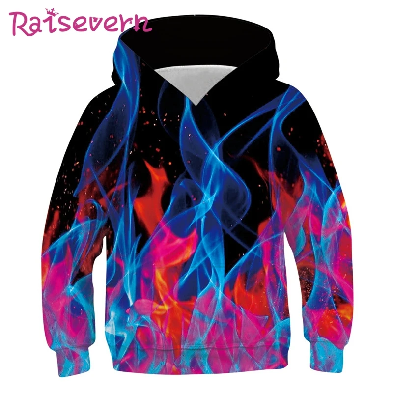 Raisvern/Детские толстовки с капюшоном 3D принтом детские забавного дизайна детская