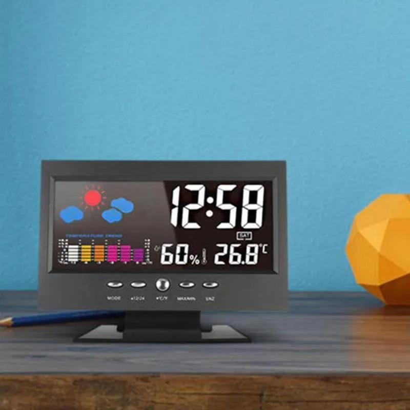 

1pcs Clock Radio Electric Desktop Alarm Clock With LCD Digital Control Clock Screen Home Decor Backlight Projection Sound R D1Z4