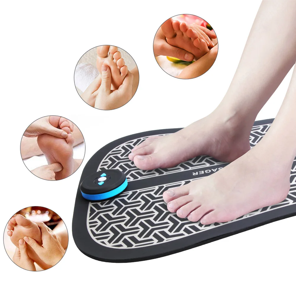 

EMS Electricos Foot Massager Electric Tens Electrodes Mat Feet Muscle Stimulator Accpucture Pad Physiotherapy Thenar Massage Mat