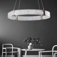 Post Modern Living Room Glass Chandelier Nordic Dining Room Circular Designer Simple Creative Chandelier Lighting