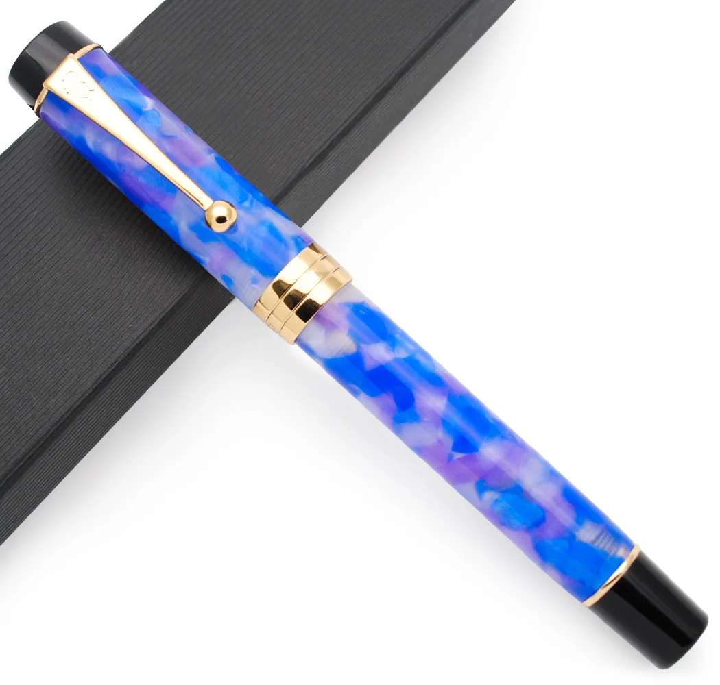 Jinhao Centennial Tofu перьевая ручка 18KGP позолоченная перо 0 7 мм акриловая чернильная