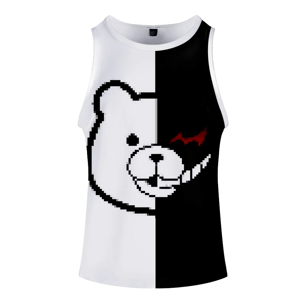 Monokuma PSP игровой жилет мужской летний без рукавов модная популярная повседневная