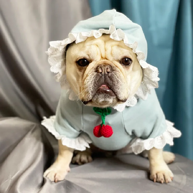 

Puppy Clothes Girl Spring Summer Dog Hoodie Cute T Shirt For Small Medium Dogs Clothing French Bulldog York Maltese Pug Costumes