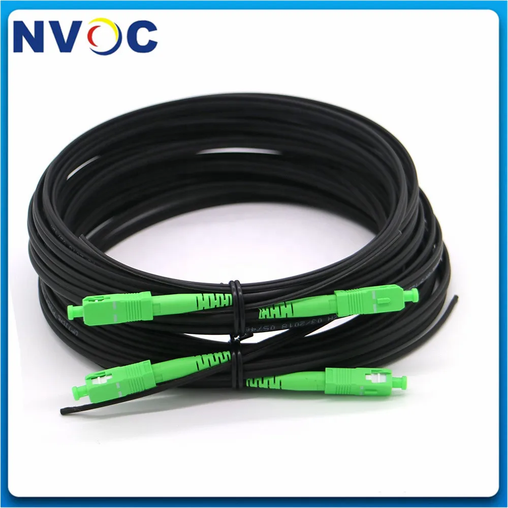 2Pcs/Lot 50M Outdoor SC/UPC to 2Cores Single Mode Duplex G657A2 LSZH Jacket FTTH GJYXCH Fiber Optic Drop Patch Cord | Мобильные
