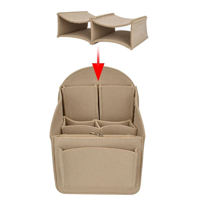 Felt Backpack Insert Organizer Storage Bag Universal In Men Women Shoulder Tote Bags Handbag Organizers(Dark Khaki) | Дом и сад