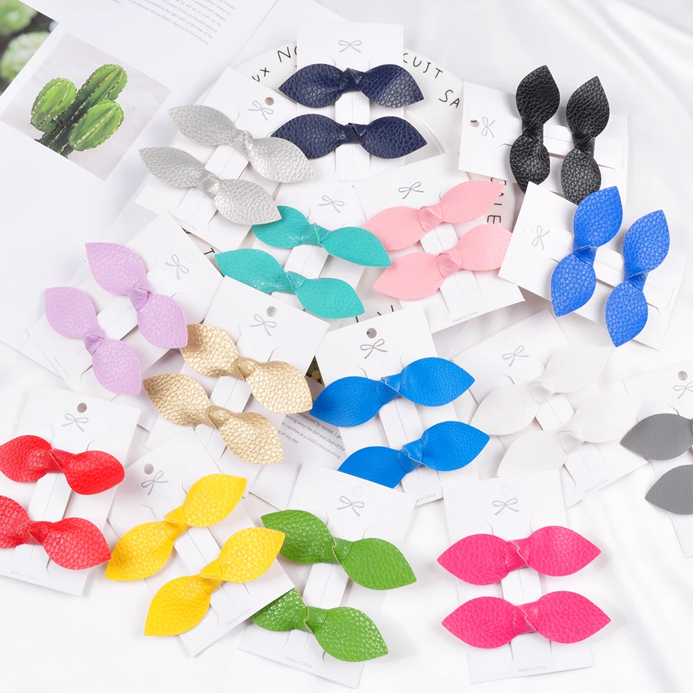 2 шт./компл. Детские однотонные заколки-пряжки для волос |