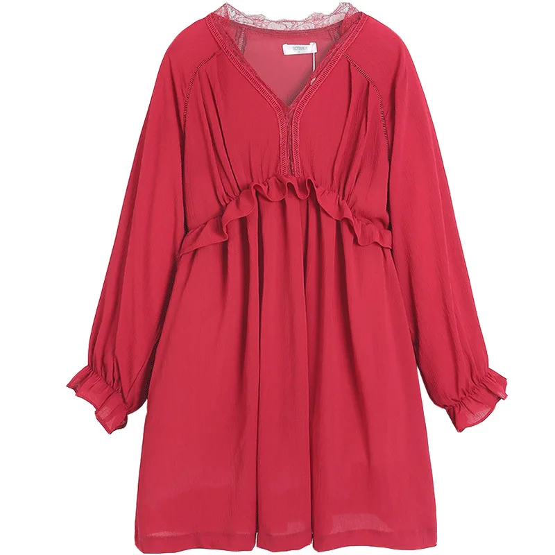 

Loose Spring and summer Maternity Dresses Chiffon Dress Blouses Pregnancy Dress Maternity Clothes for Pregnant Women