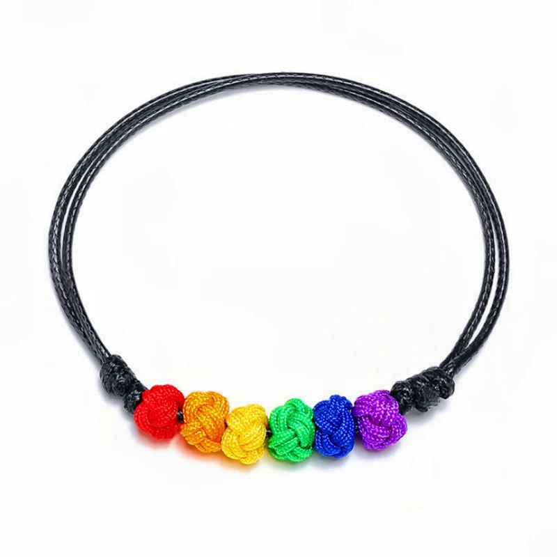 

20 Pieces Rainbow Woven Bracelets LGBT Lesbians Gays Bisexuals Bracelets Woven Braided Women Pride Men Couple Friendship Jewelry