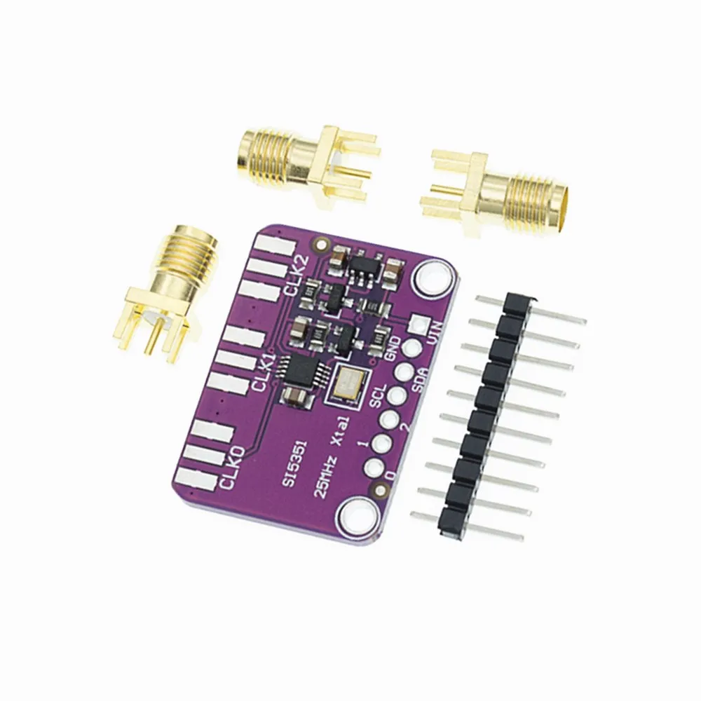 Настольная плата для генератора часов Si5351A Si5351 I2C 3-5 в постоянного тока Модульная
