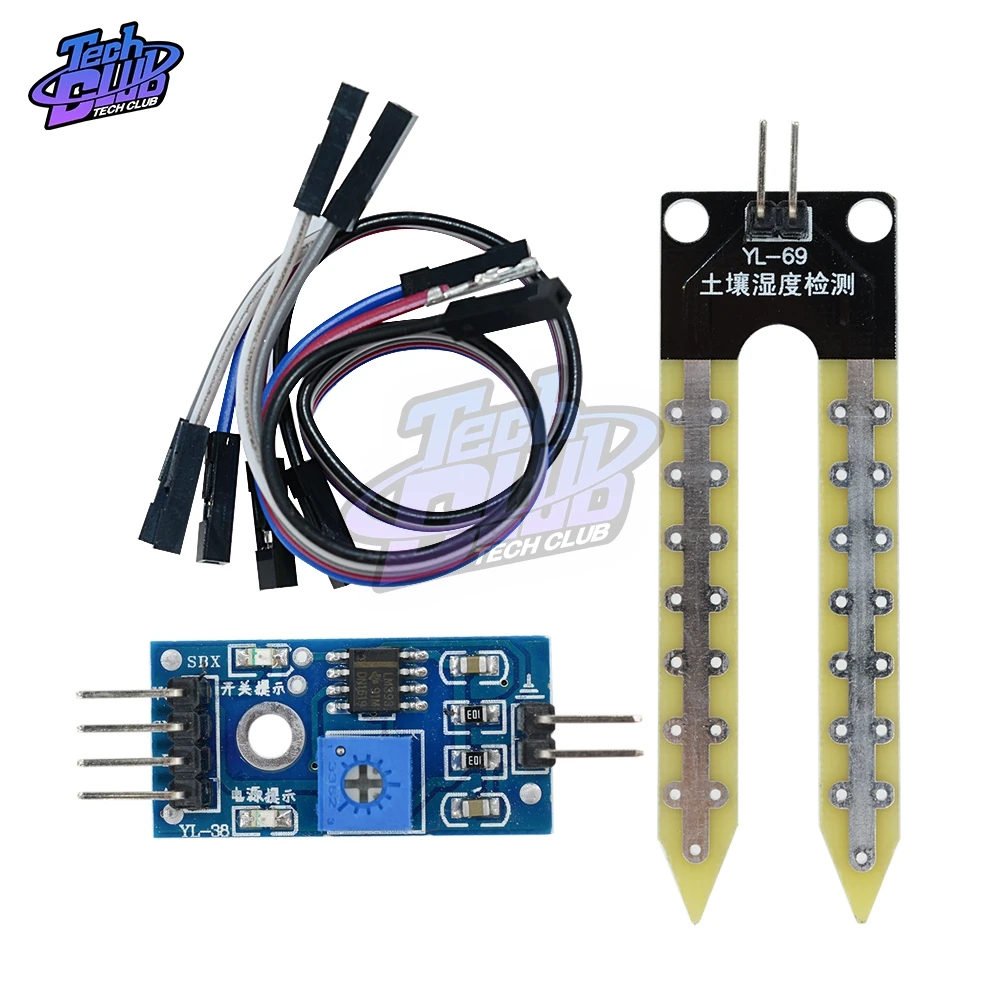 Модуль обнаружения влажности почвы гигрометр датчик воды для Arduino 3 В-5 В |