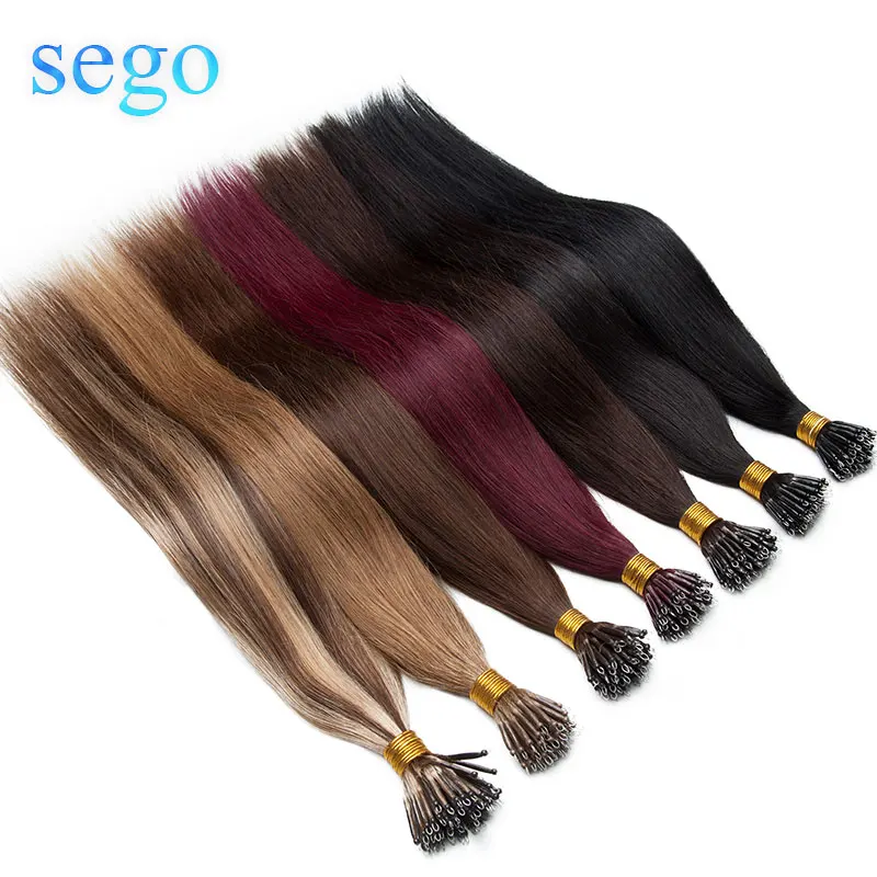 SEGO 16-24 дюйма 50 шт. 1 г/локон нано-кольцо волосы микро бусины наращивание волос не