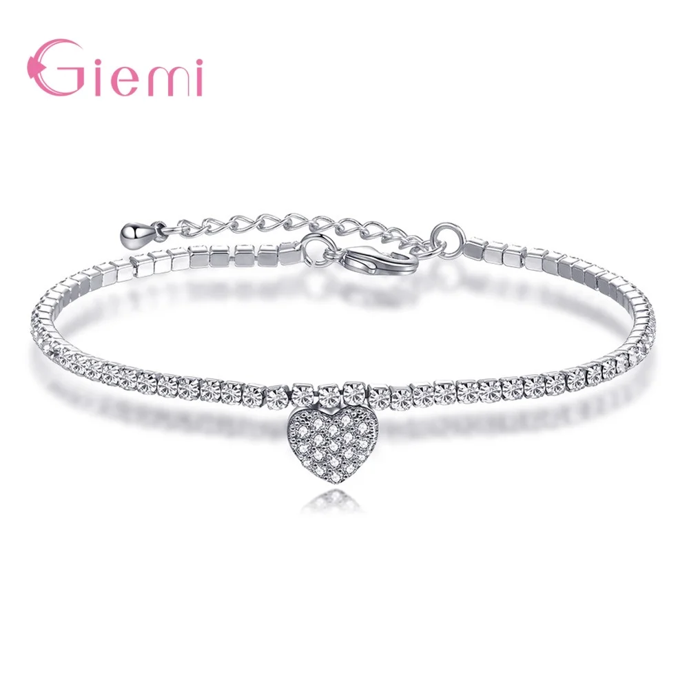 Женский браслет-цепочка из стерлингового серебра 925 пробы свадебные ювелирные