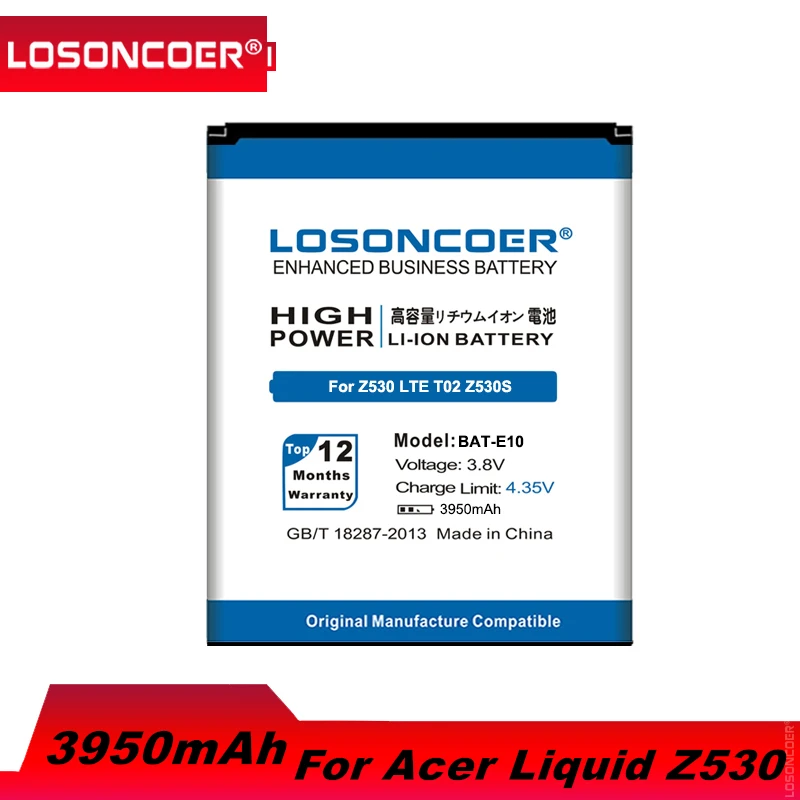 LOSONCOER 3950 мАч (1ICP4/58/71) ICP9375870L1 фотоэлемент для Acer Liquid Z530 LTE Z530S T02 фотобатарея + Быстрая