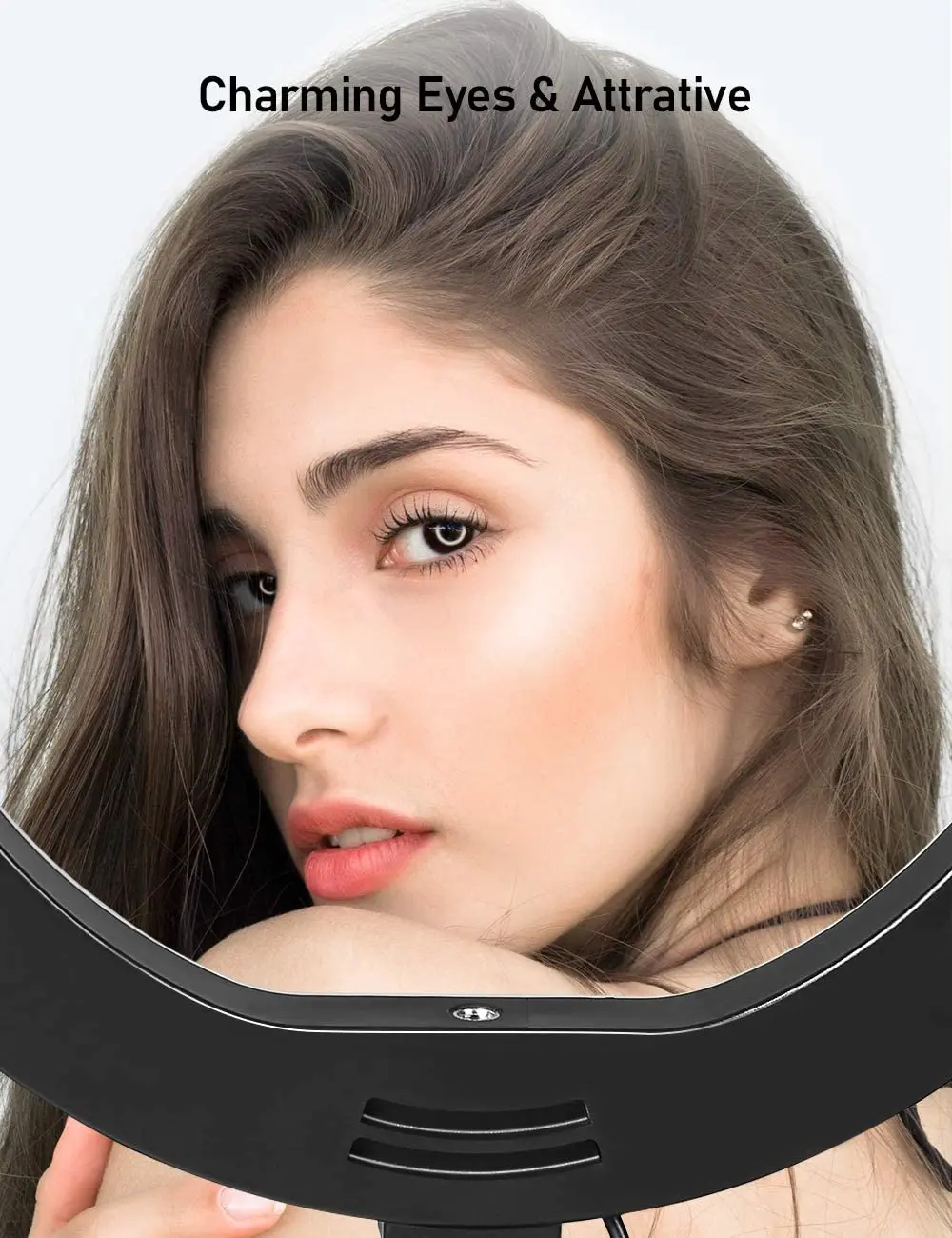 Кольцевой светильник 10 дюймов со штативом и регулируемой яркостью кольцевой для