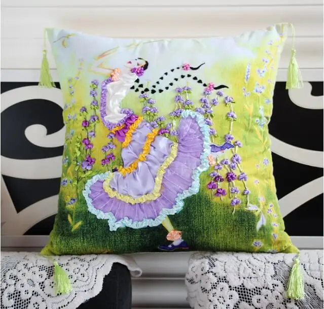 45x45 см подушка для красивой девушки Набор наволочек ручной работы сделай сам