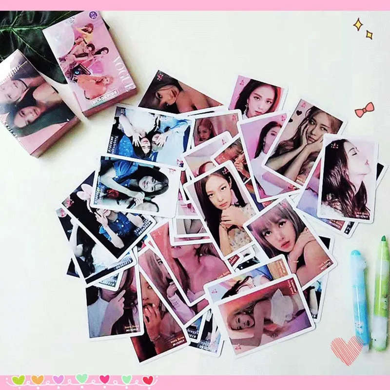 54 шт./компл. Популярные Stas BLACKPINK альбом LOMO карты k-pop Новая мода самодельная бумага фото карта фото плакат открытка