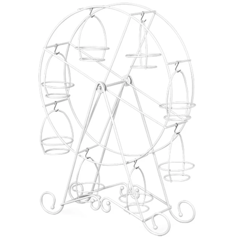 

Party Rotatable Pastry Cupcake Holder 8 Cups Supplies Cake Stand Ferris Wheel Kitchen Home Promotion