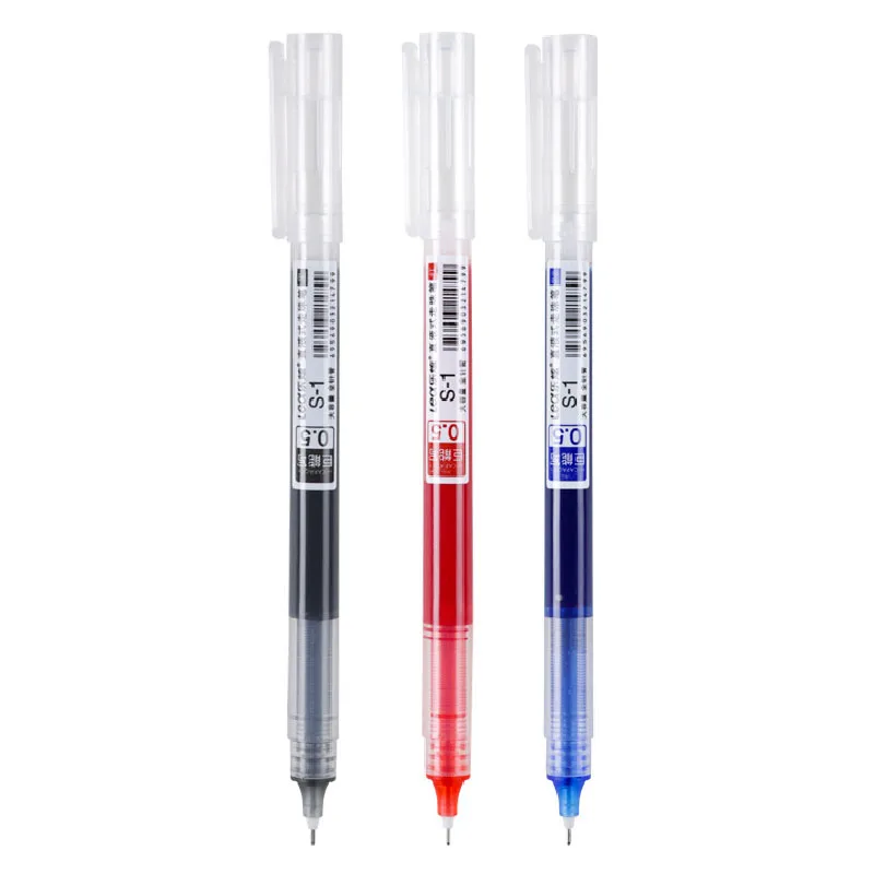 

3Pcs/lot Straight liquid Gel Pen Set Colorful Liquid Roller Pen 0.5mm Rollerball Pens Artistic School office Writting Stationery