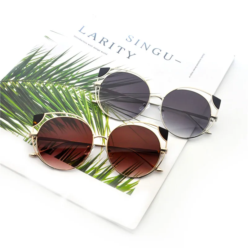 Женские солнцезащитные очки с кошачьими ушками KANDRE поляризационные для вождения