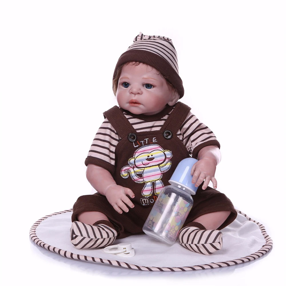 2019 фантазия сделай сам водонепроницаемый ручная роспись кожа Reborn Baby Doll 55 см