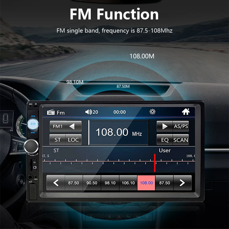 Vtopek двойной Din Автомобильный мультимедийный плеер 7 дюймов Радио DVD MP5 цифровой