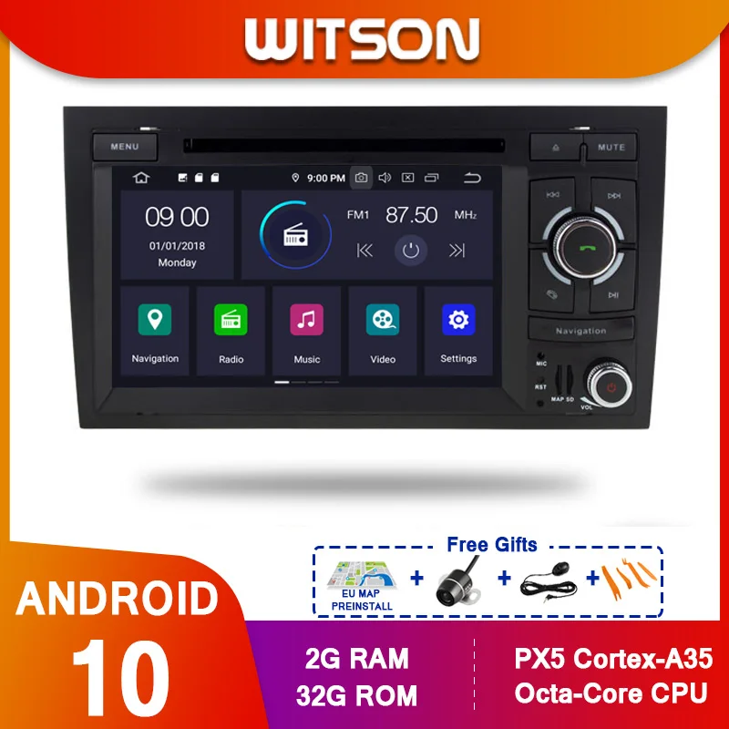 WITSON Android 10 0 Octa core PX5 автомобильный Dvd GPS плеер для AUDI A4/S4/RS4 (2002-2008) IPS 4 ГБ ОЗУ 64 Гб ПЗУ