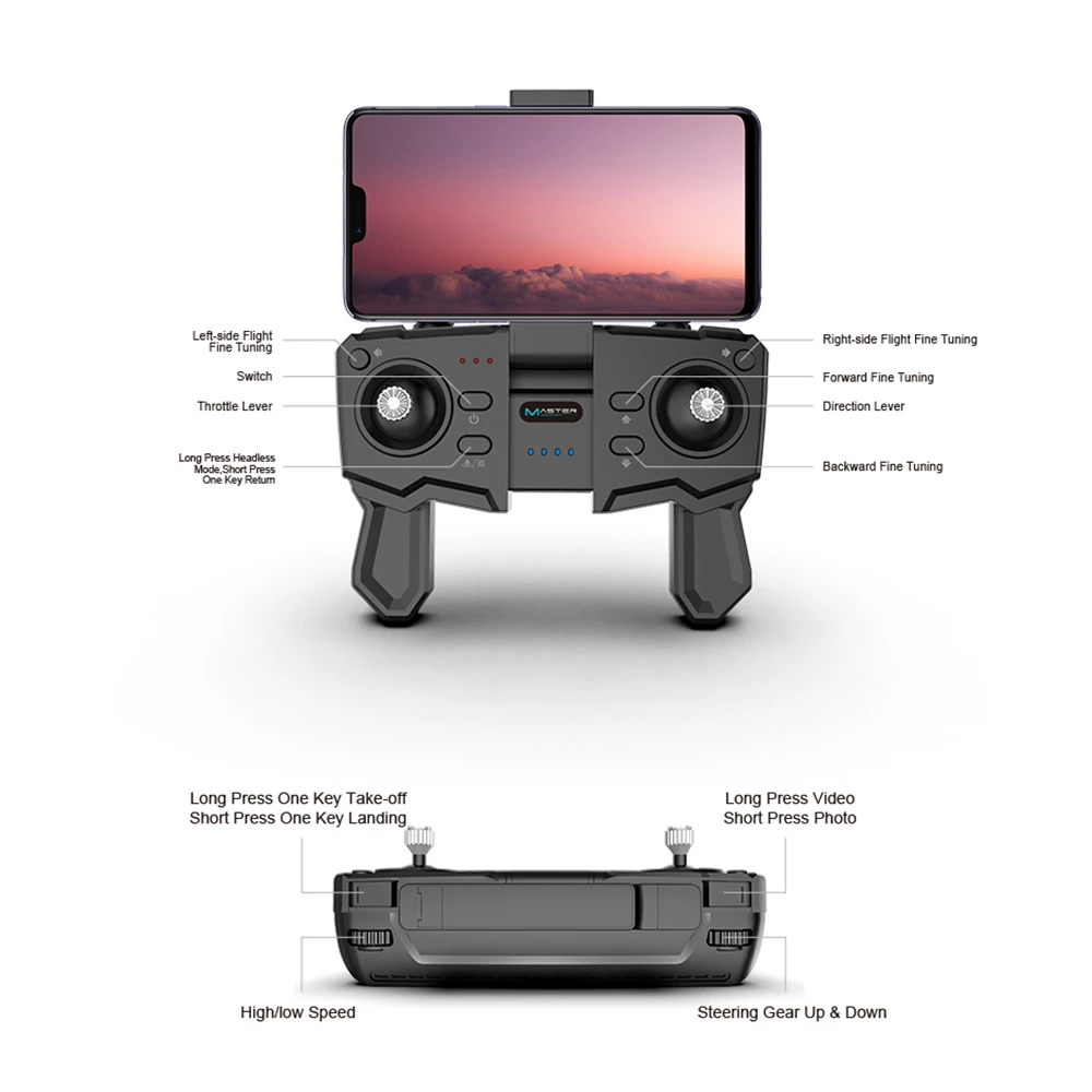 S20W селфи Дрон 4K HD Gimbal Двойная камера Wi-Fi FPV Gesture фото оптический поток Профессиональный Радиоуправляемый квадрокоптер вертолет Дрон