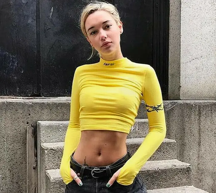 Блузка Женская Осень Зима рабочая одежда офисные рубашки женские желтые с