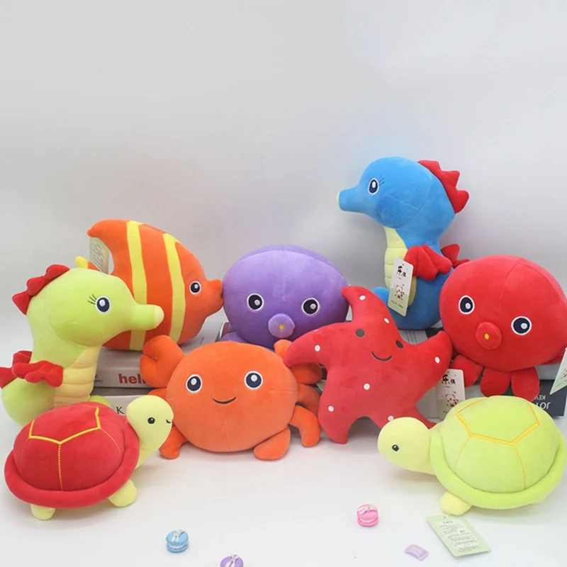 1 шт. милые рыбки-крабы морские животные плюшевые игрушки хлопковая плюшевая
