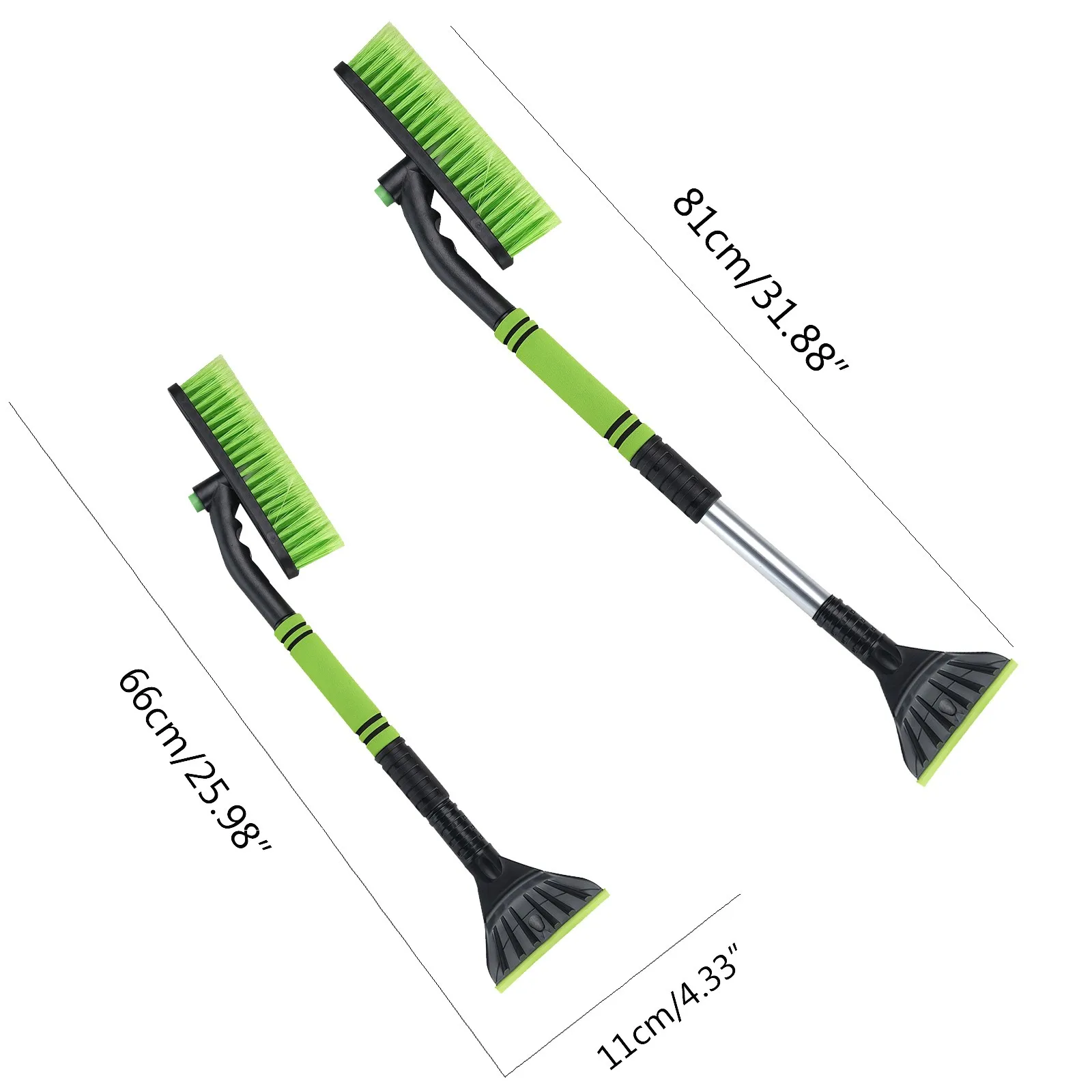 Snow Shovel For Car Telescopic Cleaning Tool Green Plastic Winter Machine Extendable Auto Ice Scraper | Дом и сад