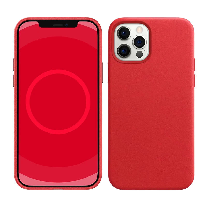 

Magnetic Genuine Leather Case For iPhone 12 Pro Max 12 Mini With Ainamation Window Pop-up Mag Magnet Safe Animated Case Cover