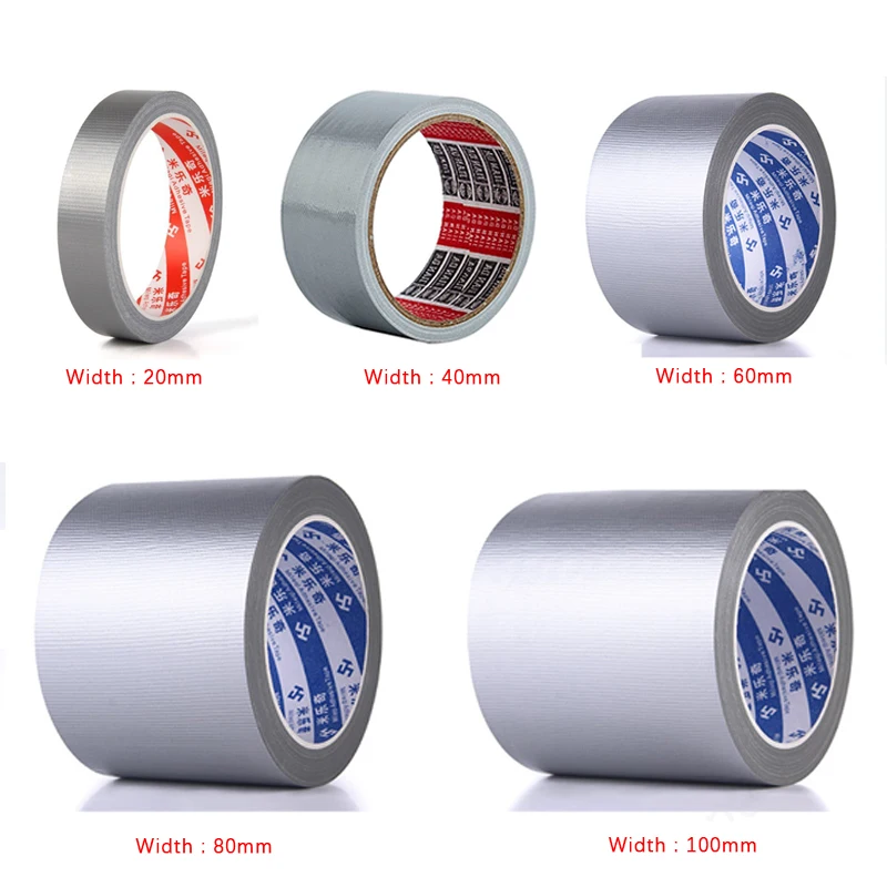 

18meter Carpet Floor Waterproof Tapes Super Sticky Cloth Duct Tape High Viscosity Silvery Grey Adhesive Tape Home Decoration
