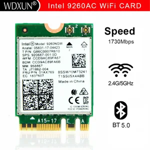 Двухдиапазонная Беспроводная-AC 9260 для Intel 9260NGW NGFF 802.11ac MU-MIMO 1730 Мбитс 1,73 Гбитс WiFi + Bluetooth 5,0 Карта подходит для Windows 10