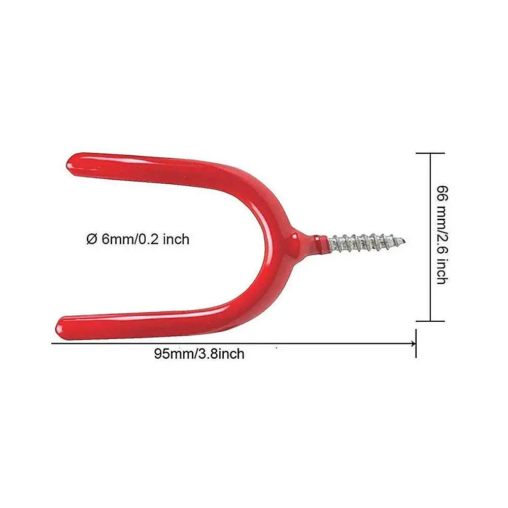 

1Pc Multifunctional Hook Red U-shaped Heavy-duty Hook Tool Storage Garage Hook Garden Tool Storage Hook Q5L7