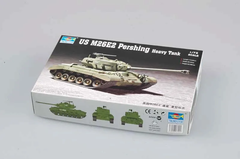 Trumpeter 1/72 07299 США M26E2 тяжелый танк военная демонстрационная игрушка пластиковая