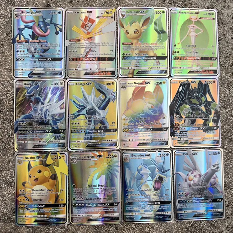300 Pcs GX 20 60 100pcs MEGA Shining Tomy Pokemon Cards Game Battle Carte 200pcs Anime Trading Cards Album Book Kids Toys Gifts