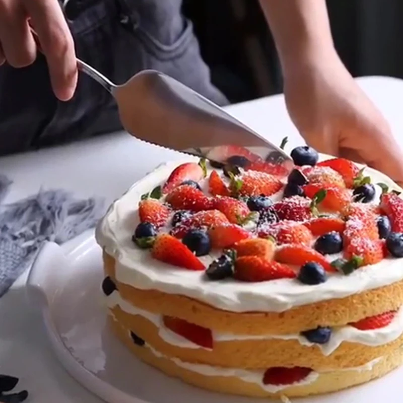 1 шт. нержавеющая сталь зубчатый край торт сервер лезвие резак Лопата кухня