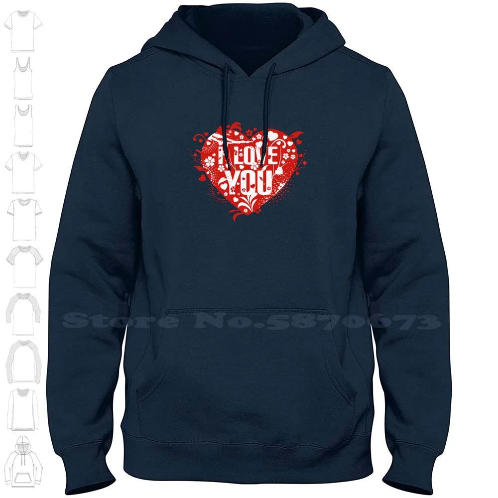 

Худи с длинным рукавом I Love You, свитшот, часы, чашки, блузки, виниловые декоративные ткани, для фитнеса, счастливая жизнь