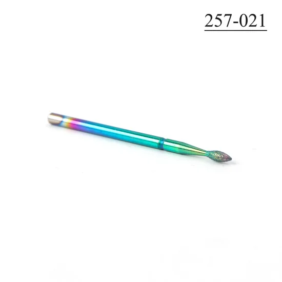 257-021 STZ, 1 шт., фрезы для маникюра, алмазные сверла для ногтей, фрезы с шариковым пламенем, роторная шлифовальная машина для удаления кутикулы, инструменты для ногтей#1514-3 - Цвет: 257-021