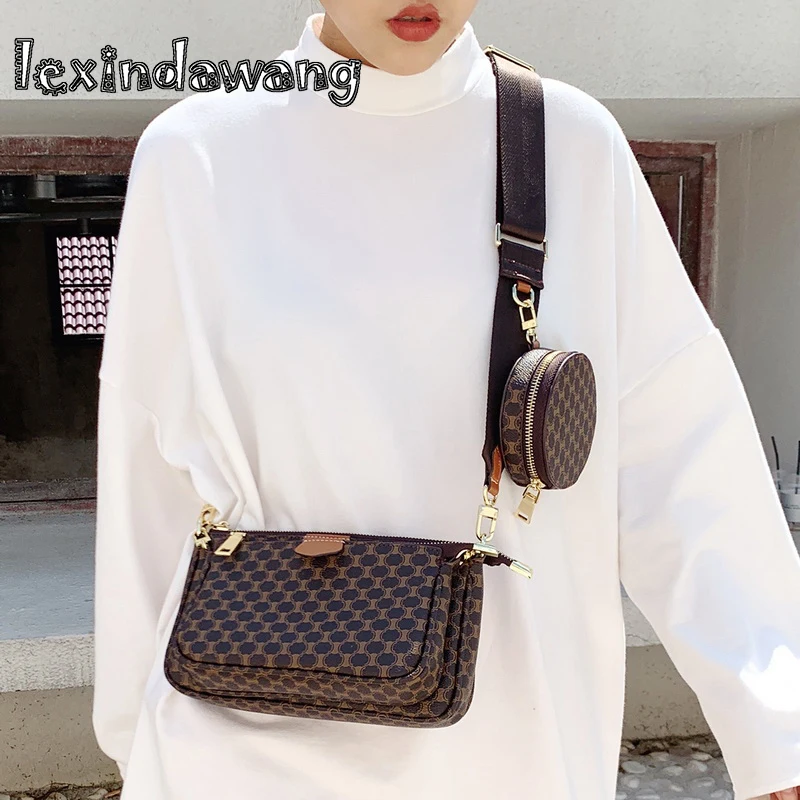 3 шт./компл. сумки женские из комбинированного материала кожаные с клапаном 2019